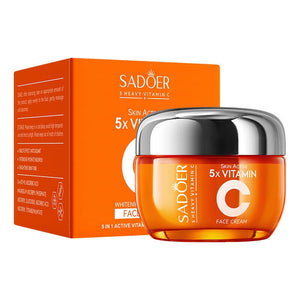Crema facial iluminadora 5 en 1 con vitamina C activa y niacinamida